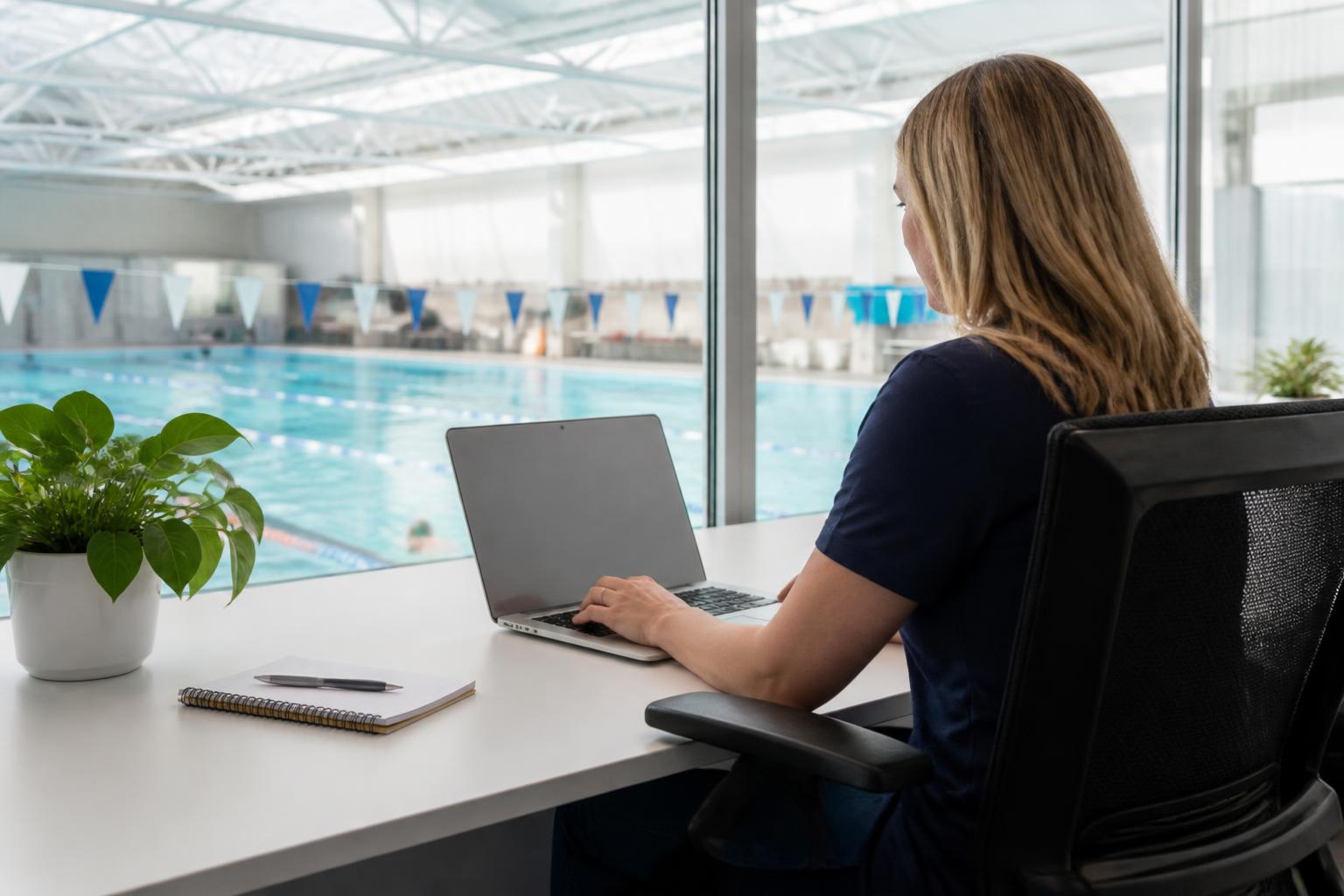 Digital swim progress report and certificate preview in Swimo